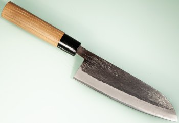 Tadafusa Aogami Tsuchime Kurouchi Wa-Santoku 170mm