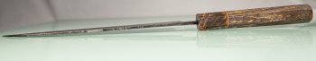Takeo Murata Aogami 1 Wa-Gyuto 215mm gelb stabilisiert mit Ring