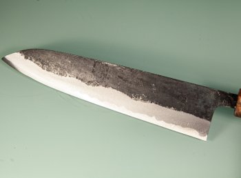 Takeo Murata Aogami 1 Wa-Gyuto 215mm gelb stabilisiert mit Ring