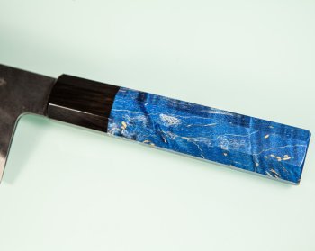 Tanaka Kurouchi AO2 Wa-Monster-Bunka 200mm blau stabilisiert Bffelhorn