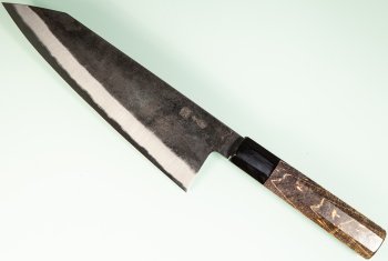 Tanaka Kurouchi AO2 Wa-Monster-Bunka 200mm gelb stabilisiert Bffelhorn
