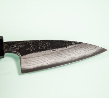 Hatsukokoro Kumokage AO2 Kuro Dama Wa-Petty 80mm Teak