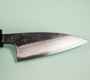 Hatsukokoro Kumokage AO2 Kuro Dama Wa-Petty 80mm Teak