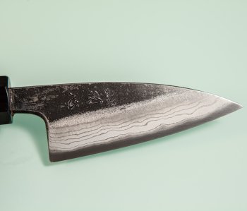 Hatsukokoro Kumokage AO2 Kuro Dama Wa-Petty 80mm Teak
