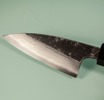 Hatsukokoro Kumokage AO2 Kuro Dama Wa-Petty 80mm Teak