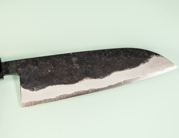 Hatsukokoro Sumi Blue2 Kurouchi Wa-Santoku 170mm Teak