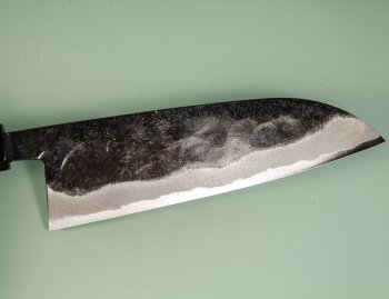 Hatsukokoro Sumi Blue2 Kurouchi Wa-Santoku 170mm Teak