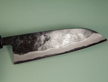 Hatsukokoro Sumi Blue2 Kurouchi Wa-Santoku 170mm Teak
