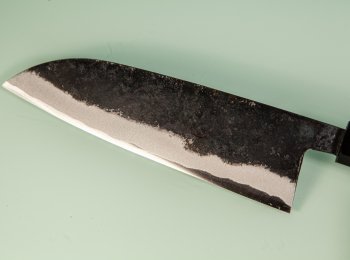 Hatsukokoro Sumi Blue2 Kurouchi Wa-Santoku 170mm Teak