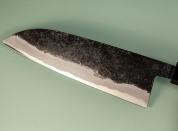Hatsukokoro Sumi Blue2 Kurouchi Wa-Santoku 170mm Teak