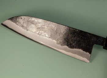 Hatsukokoro Sumi Blue2 Kurouchi Wa-Santoku 170mm Teak