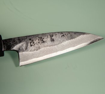 Hatsukokoro Sumi Blue2 Kurouchi Wa-Petty 85mm Teak