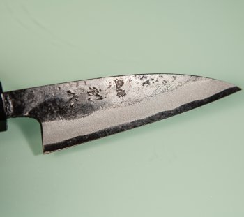 Hatsukokoro Sumi Blue2 Kurouchi Wa-Petty 85mm Teak