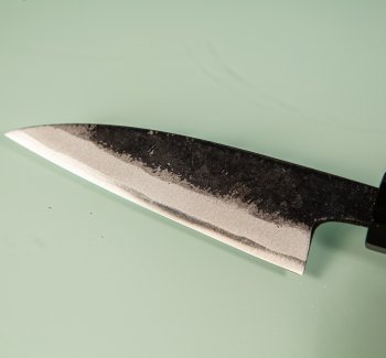 Hatsukokoro Sumi Blue2 Kurouchi Wa-Petty 85mm Teak