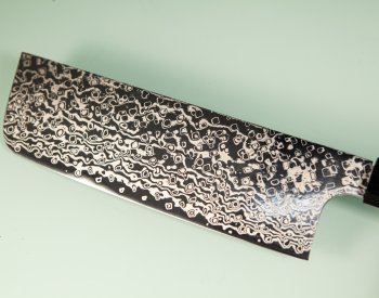 Hatsukokoro Ginga ATS-34 Nickel Damascus Wa-Nakiri 165mm Teak