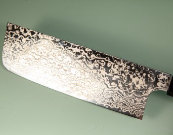 Hatsukokoro Ginga ATS-34 Nickel Damascus Wa-Nakiri 165mm Teak