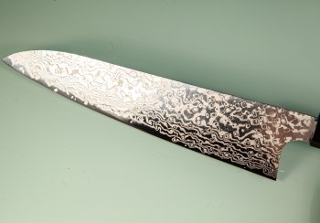 Hatsukokoro Ginga ATS-34 Nickel Damascus Wa-Gyuto 210mm Teak