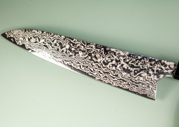 Hatsukokoro Ginga ATS-34 Nickel Damascus Wa-Gyuto 210mm Teak