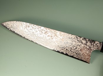 Hatsukokoro Ginga ATS-34 Nickel Damascus Wa-Gyuto 210mm Wenge
