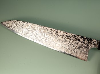 Hatsukokoro Ginga ATS-34 Nickel Damascus Wa-Gyuto 210mm Wenge