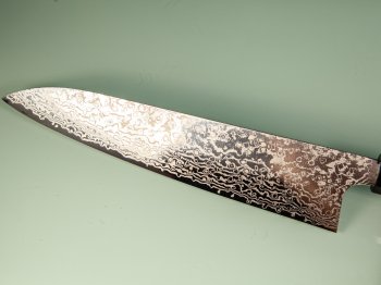 Hatsukokoro Ginga ATS-34 Nickel Damascus Wa-Gyuto 240mm Teak