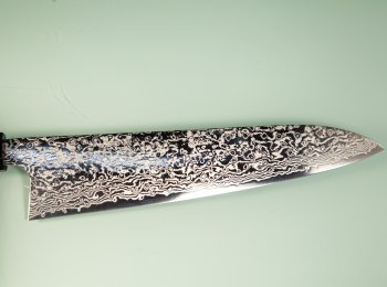 Hatsukokoro Ginga ATS-34 Nickel Damascus Wa-Gyuto 240mm Teak