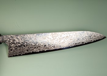 Hatsukokoro Ginga ATS-34 Nickel Damascus Wa-Gyuto 240mm Teak
