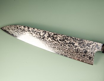 Hatsukokoro Ginga ATS-34 Nickel Damascus Wa-Gyuto 240mm Teak