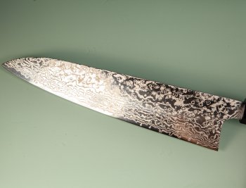 Hatsukokoro Ginga ATS-34 Nickel Damascus Wa-Gyuto 240mm Teak