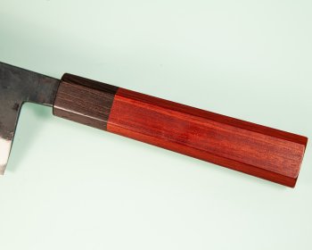 Nishida Shirogami 1 Extended Wa-Santoku 180mm Kurouchi Rengas