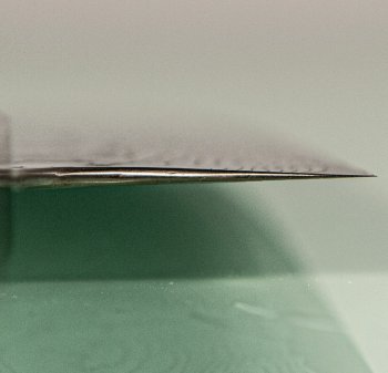 Katayama VG-10 Damascus polished Wa-Santoku 165mm gelb stabilisiert Bffelhorn