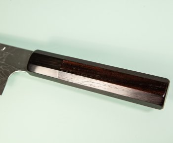 Katayama VG-10 Damascus polished Wa-Santoku 165mm Rosenholz Bffelhorn