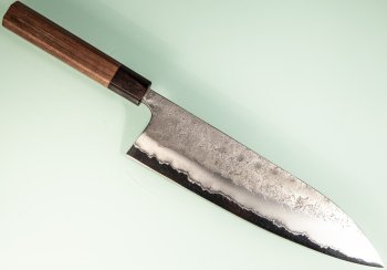 Shu Matsubara AO2 Nashiji Wa-Gyuto 240mm Walnuss