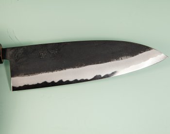 Hinokuni Shirogami 1 Wa-Santoku 180mm Kurouchi