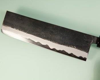 Hinokuni Shirogami 1 Wa-Nakiri 180mm Kurouchi