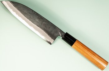 Hinokuni Shirogami 1 Wa-Santoku 150mm Kurouchi