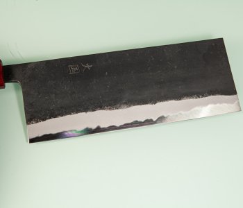 Hinokuni Shirogami 1 Wa-Chuka 180mm Kurouchi RRO