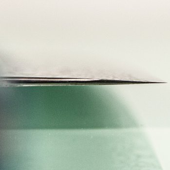 Hatsukokoro Ginga ATS-34 Nickel Damascus Wa-Nakiri 165mm blau stabilisiert