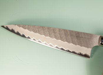Nigara AS Satin Tsuchime Gyuto 210mm Trkisblau
