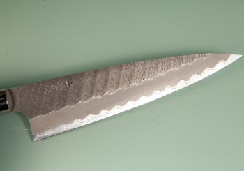 Nigara AS Satin Tsuchime Gyuto 210mm Trkisblau
