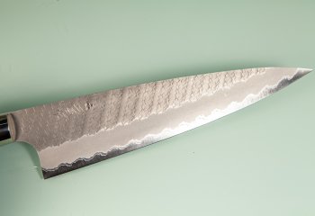 Nigara AS Satin Tsuchime Gyuto 210mm Trkisblau