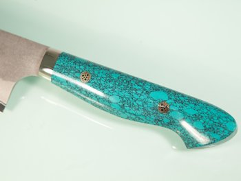 Nigara AS Satin Tsuchime Gyuto 210mm Trkisgrn