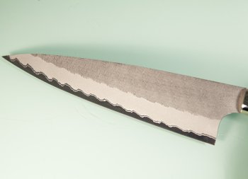 Nigara AS Satin Tsuchime Gyuto 210mm Trkisgrn