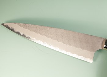Nigara AS Satin Tsuchime Gyuto 210mm Trkisgrn