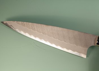 Nigara AS Satin Tsuchime Gyuto 210mm Trkisgrn