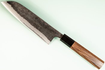 Hatsukokoro Kurokuma Blue2 Kurouchi Wa-Santoku 165mm Teak