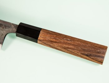 Hatsukokoro Kurokuma Blue2 Kurouchi Wa-Santoku 165mm Teak