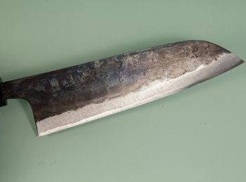 Hatsukokoro Kurokuma Blue2 Kurouchi Wa-Santoku 165mm Teak