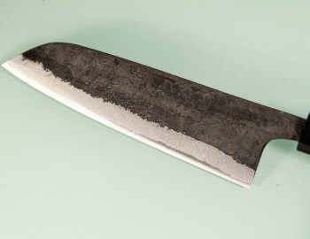 Hatsukokoro Kurokuma Blue2 Kurouchi Wa-Santoku 165mm Teak