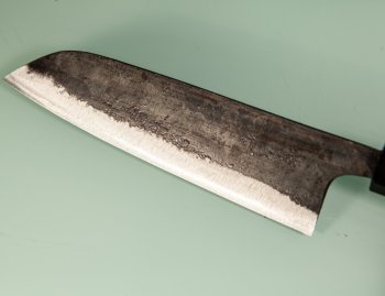 Hatsukokoro Kurokuma Blue2 Kurouchi Wa-Santoku 165mm Teak